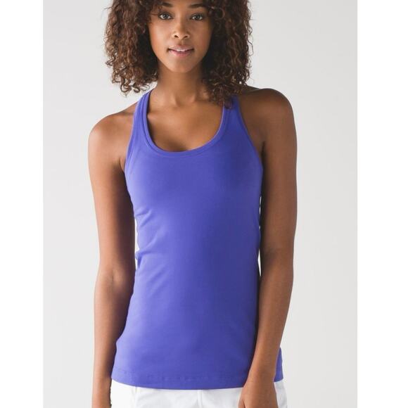 LULULEMON COOL RACERBACK TOP SZ 4 PURPLE ATHLETIC YOGA GYM PILATES ATHLEISURE - Picture 1 of 10